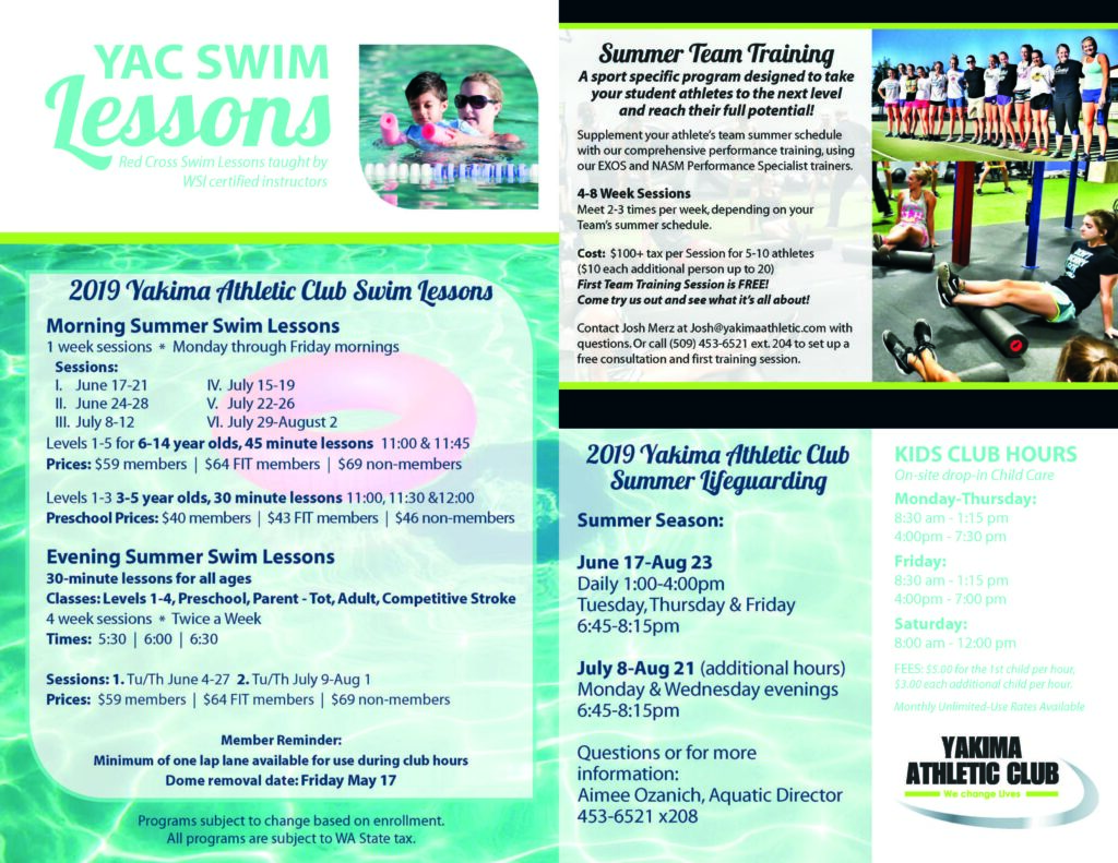 04.18.19_YAC_2019 Summer Swim Program_Page_2 Yakima Athletic Club Swim Lessons