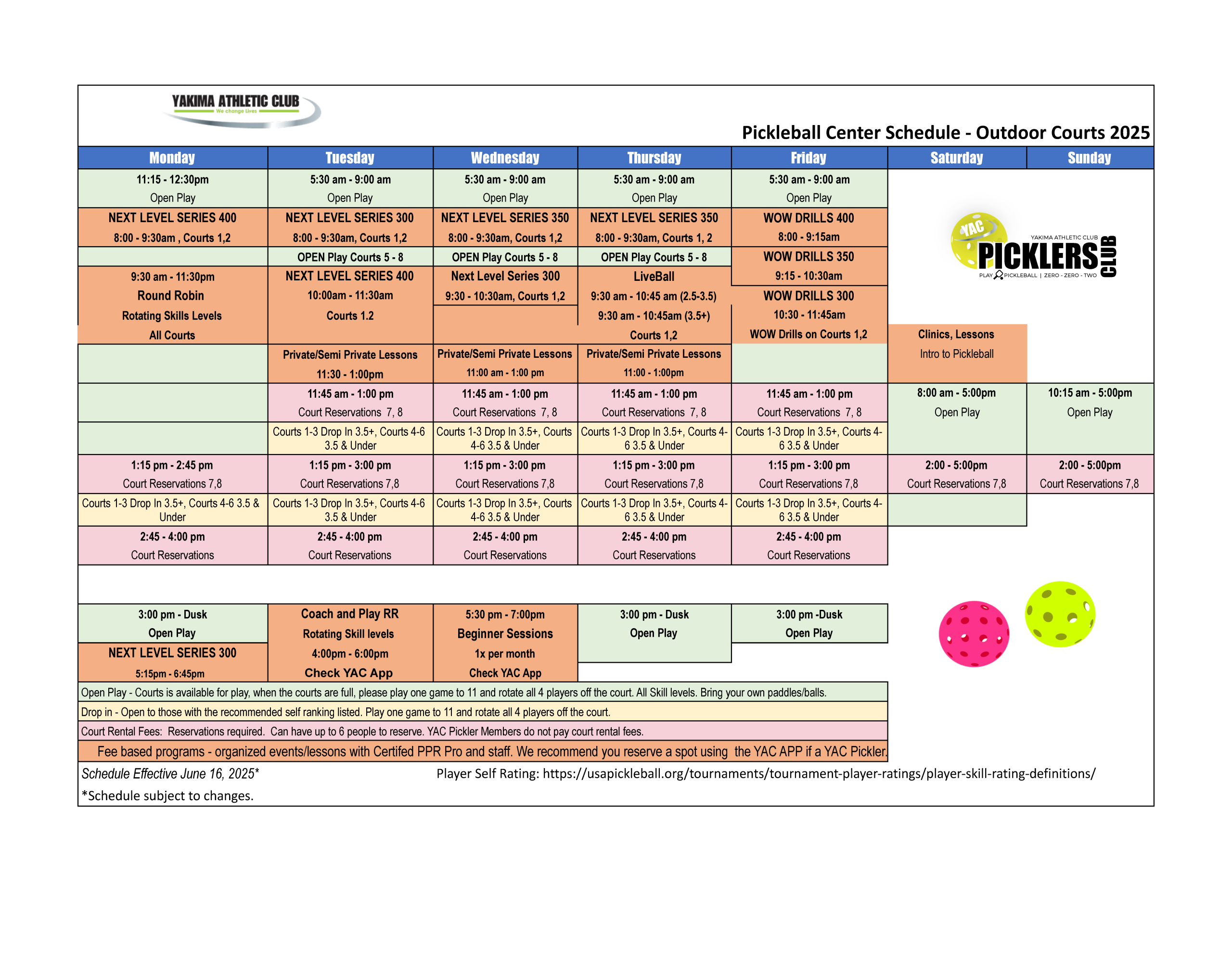 Pickleball Online Schedule – FINAL OUTDOOR PB 2025 6.16.25
